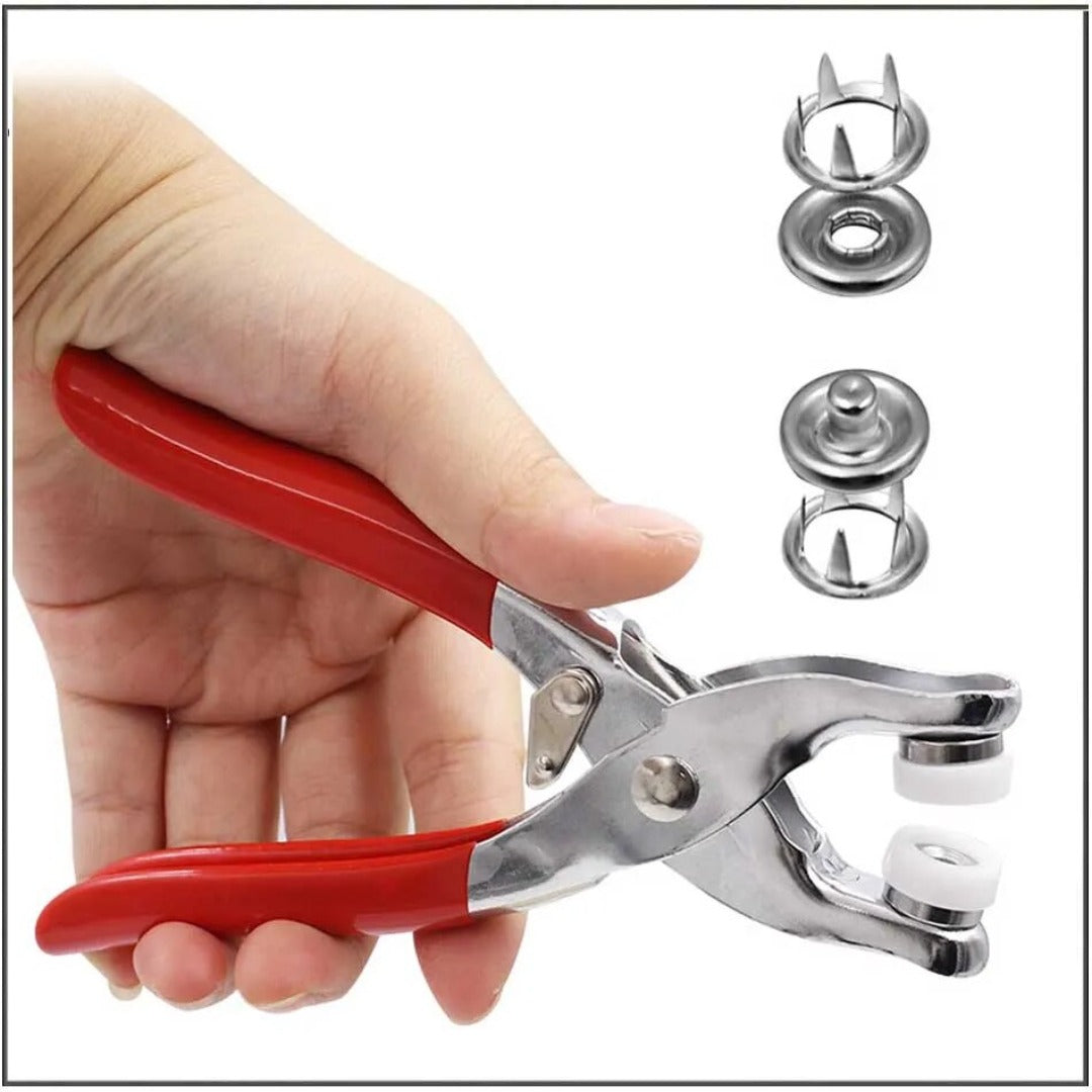 SnapPliers Snap Fastener Pliers – Precision Tool for Easy Button Attachment on Fabric, Leather & DIY Projects