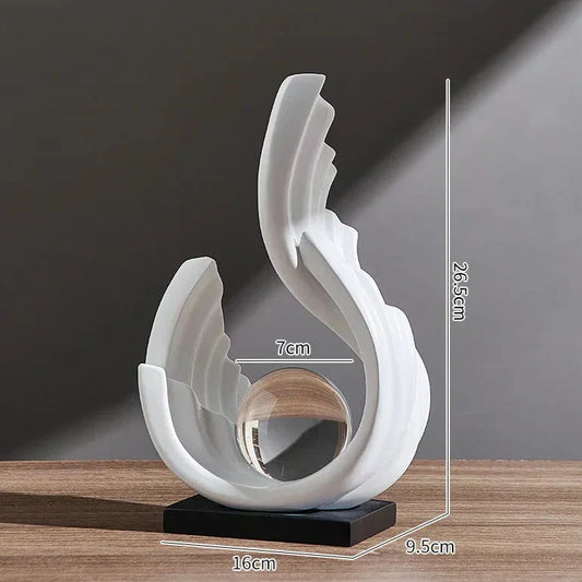 Ethereal Flow – Elegant Glass Ornament with Graceful Design