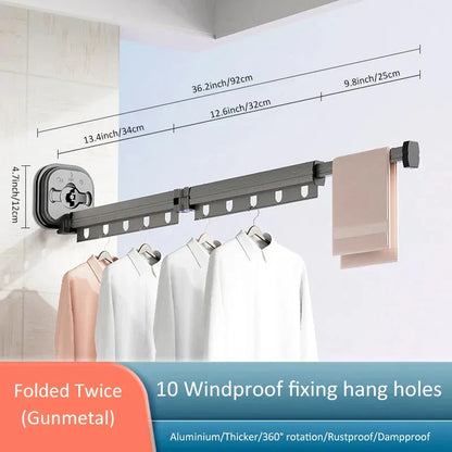 WallDry Flex – Foldable Wall-Mounted Clothes Dryer for Space-Saving Laundry