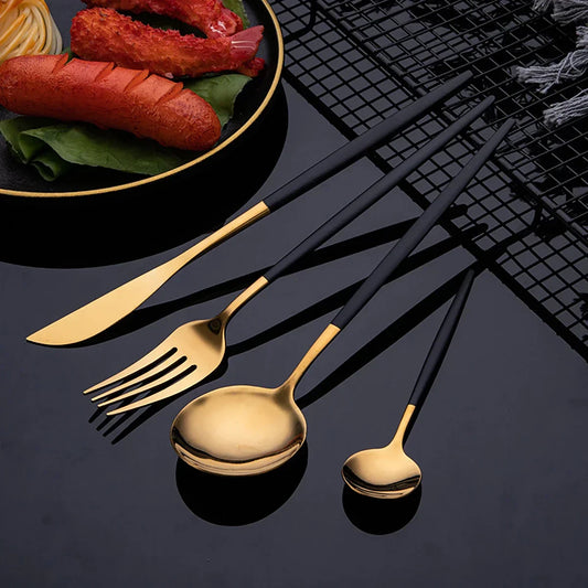 RoyalMirror – Luxury Gold Cutlery Set