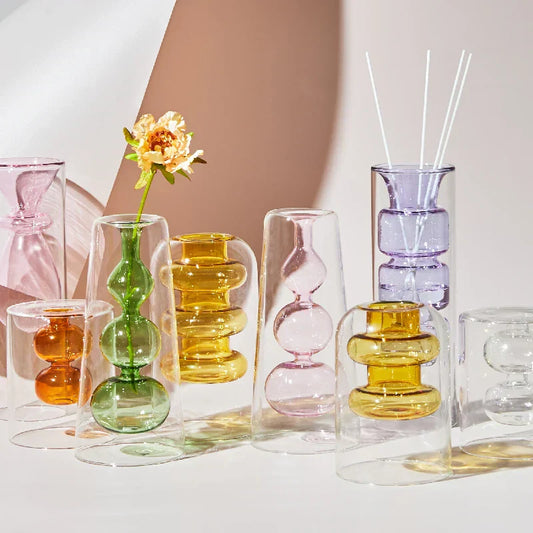 GlassBloom | Nordic Colourful Artistic Glass Vase