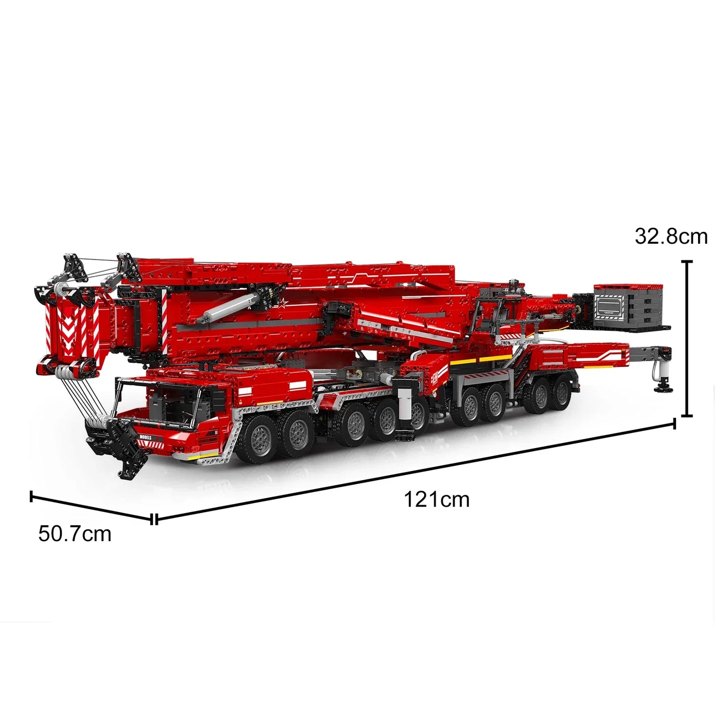 Crane Truck Building Set – 1700 Pieces – Motorised with Realistic Design & Movement
