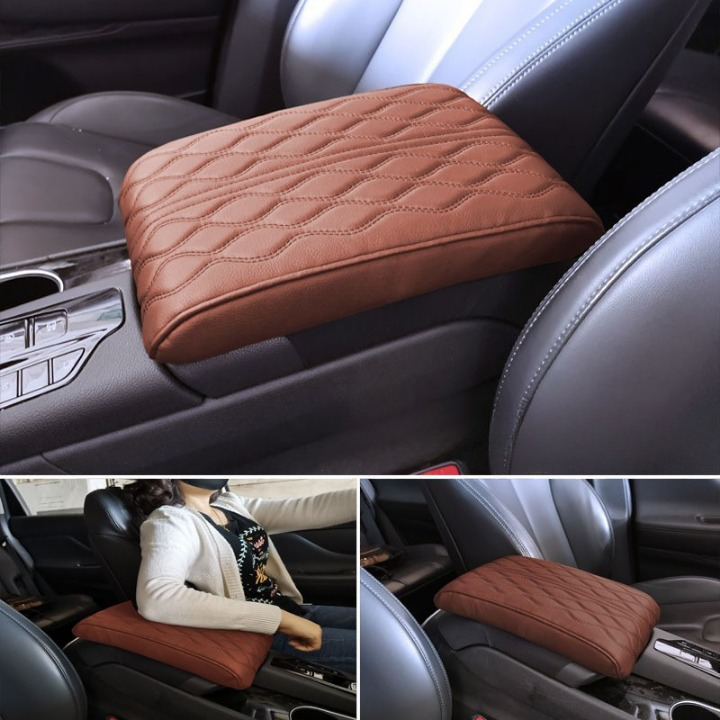 Oraliu Leather Car Armrest Box Pad (Universal style)