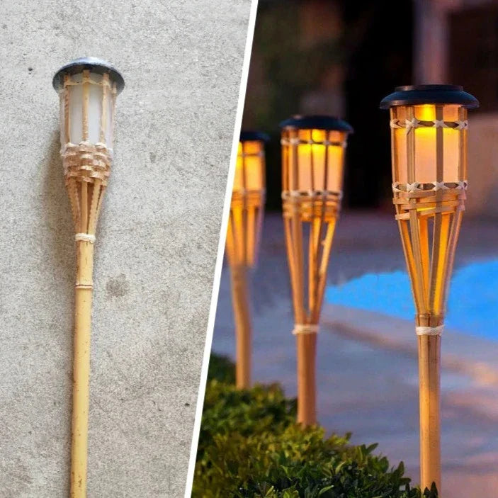 5-Piece Solar Torch Light Set – Flame Effect LED Garden Lights | Solar Powered & Weatherproof Outdoor Lighting