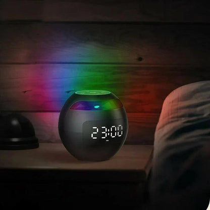 Digital LED Alarm Clock – Bluetooth Speaker with Colourful Night Light