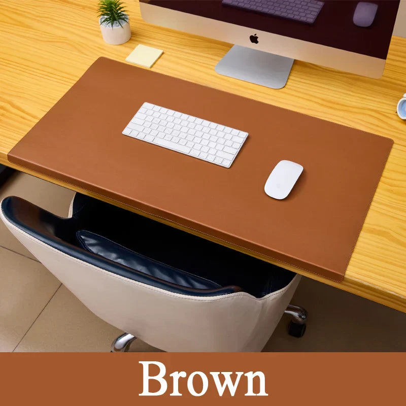 Ergonomic PU Leather Desk Mat – Wrist & Elbow Support with Non-Slip Surface for Office & Gaming