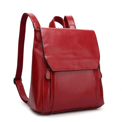 Carmine | Elegant PU Leather Laptop Backpack – Padded & Practical