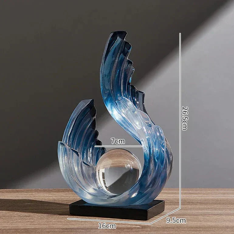 Ethereal Flow – Elegant Glass Ornament with Graceful Design