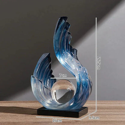 Ethereal Flow – Elegant Glass Ornament with Graceful Design