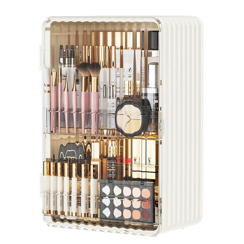 Luxo Luxury Makeup Storage Box – Dust-Proof Cosmetic Organiser with Magnetic Door
