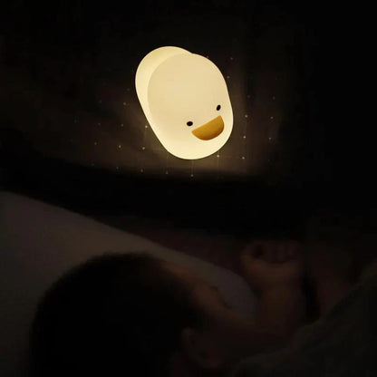 Nordic Cute Cartoon Duck LED Night Light | Rechargeable Soft Glow Bedside Lamp