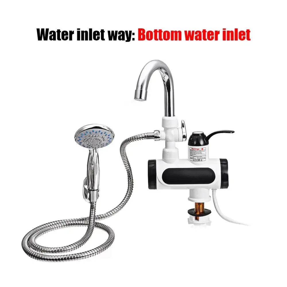 FlowHeat 3000W Instant Hot Water Kitchen Tap – Electric Mixer Tap with Temperature Display