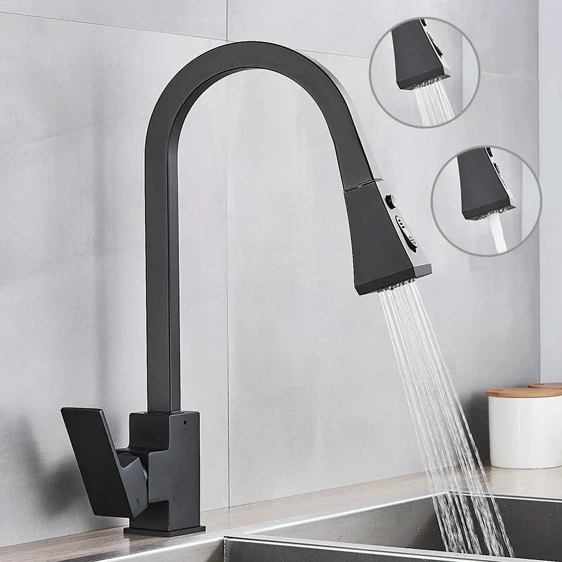 Modern Pull-Out Kitchen Tap – Stylish & Flexible Stainless Steel Mixer Faucet