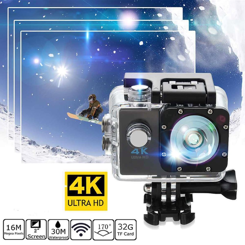 4K Ultra HD Action Camera | Waterproof, WiFi-Enabled, 12MP
