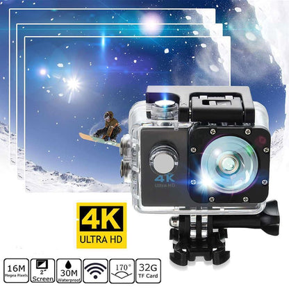 4K Ultra HD Action Camera | Waterproof, WiFi-Enabled, 12MP