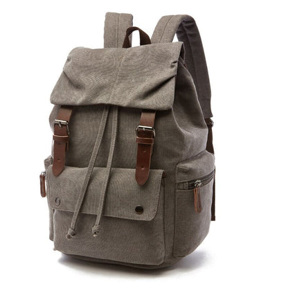 Sturdy Vintage Canvas Backpack – 40x30x15 cm | Large Capacity Travel, Work & School Rucksack