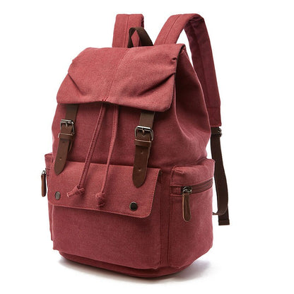 Sturdy Vintage Canvas Backpack – 40x30x15 cm | Large Capacity Travel, Work & School Rucksack