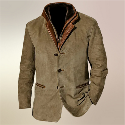 Joachim | Stylish Vintage Men’s Jacket – Premium Suede with Leather Accents