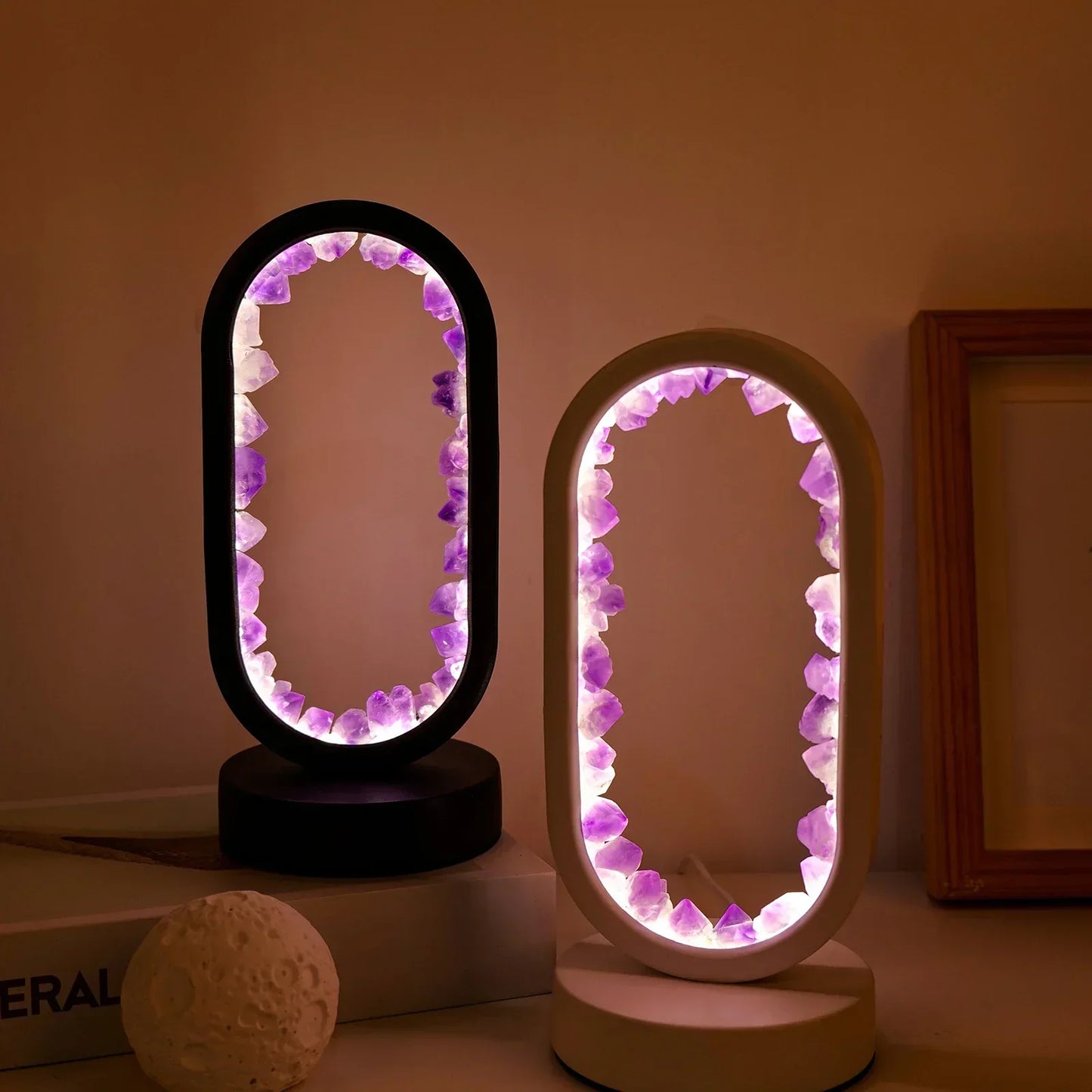 AuraStone | Natural Calming Amethyst Serenity Lamp