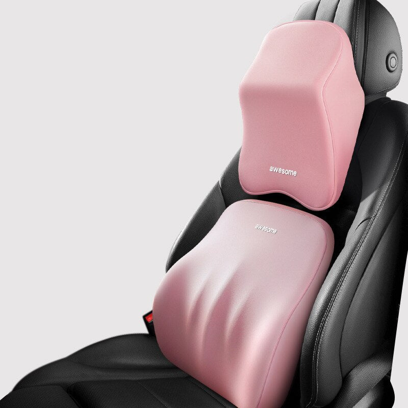 ErgoDrive Car Seat Support – Orthopaedic Cushion for Neck & Back Pain Relief While Driving