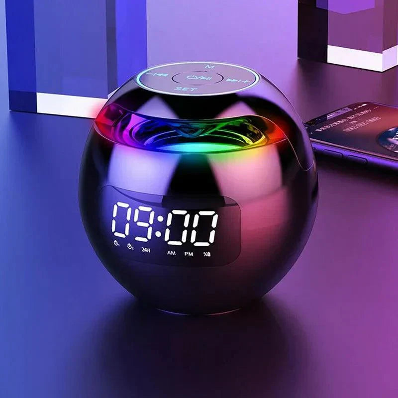 Digital LED Alarm Clock – Bluetooth Speaker with Colourful Night Light