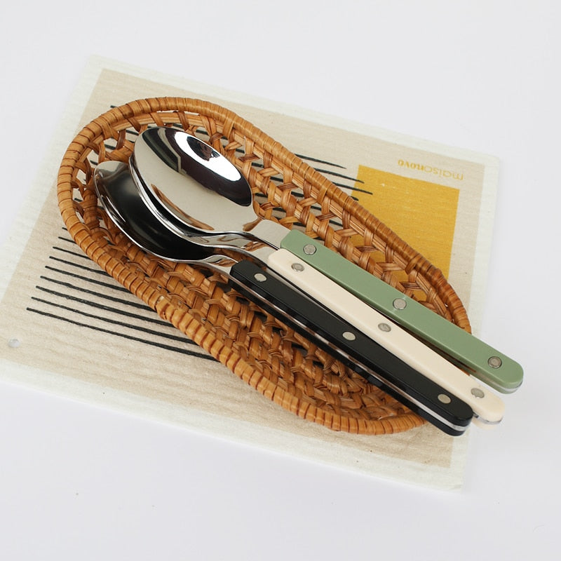 24-Piece Cutlery Set – Engraved Stainless Steel Flatware for 6 People