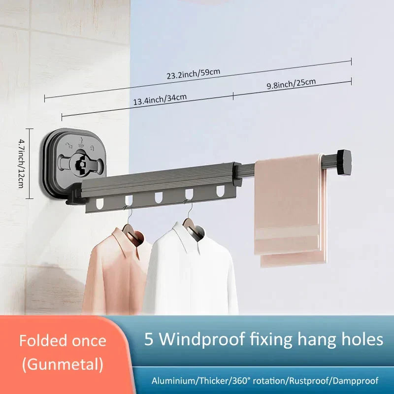WallDry Flex – Foldable Wall-Mounted Clothes Dryer for Space-Saving Laundry