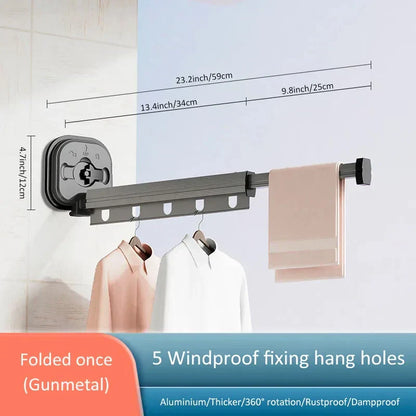 WallDry Flex – Foldable Wall-Mounted Clothes Dryer for Space-Saving Laundry