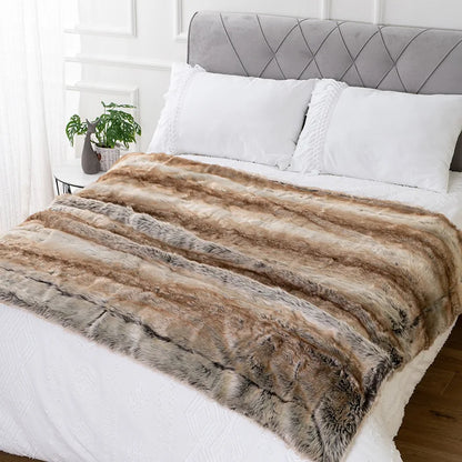 Luxurious Mink Faux Fur Throw Blanket – Elegant, Soft & Cozy