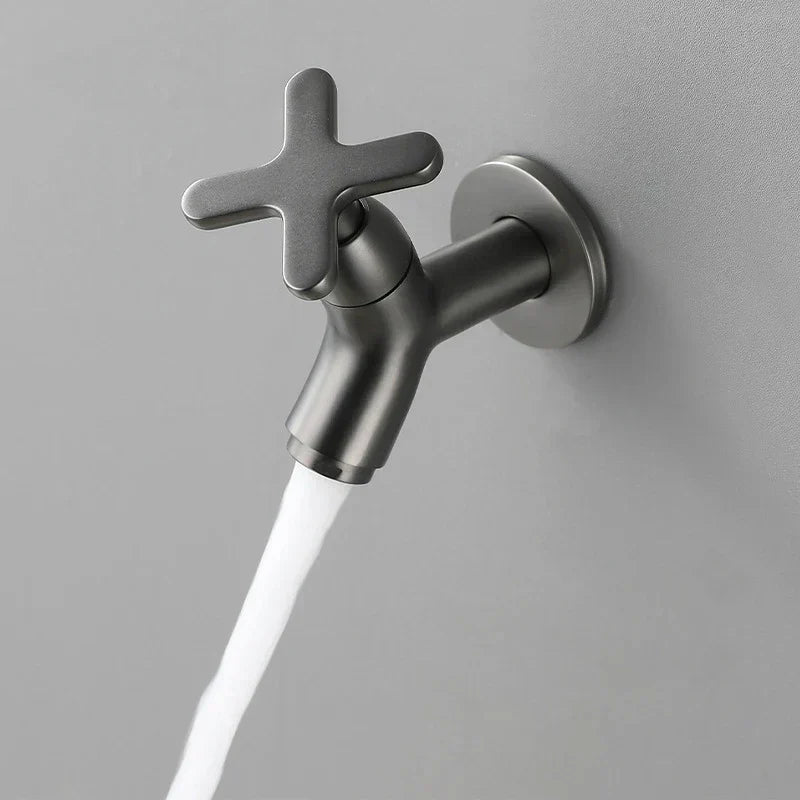 BrassFlow – Wall-Mounted Cold Water Tap in Solid Brass