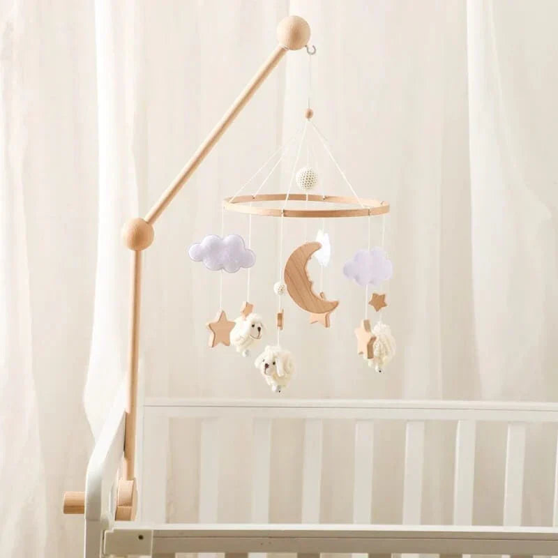 SkyWhirl –  Soothing Wooden Baby Mobile Without Battery | for Baby