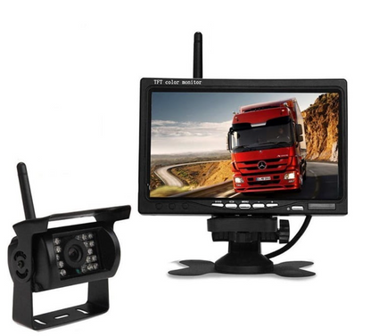 Trailer Truck RV Wireless Backup Camera System with 7" Screen & Wide-Angle View
