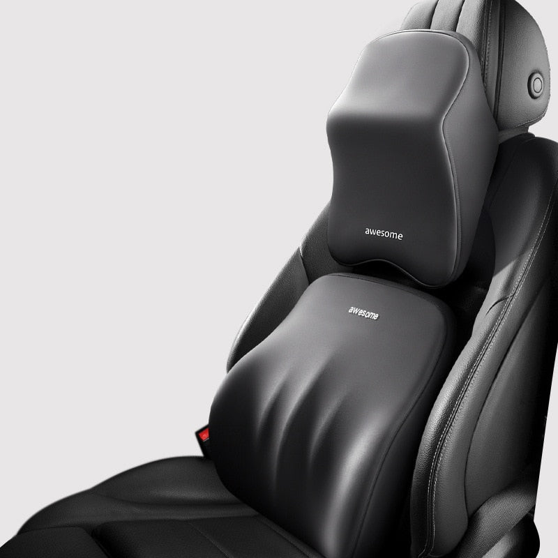ErgoDrive Car Seat Support – Orthopaedic Cushion for Neck & Back Pain Relief While Driving