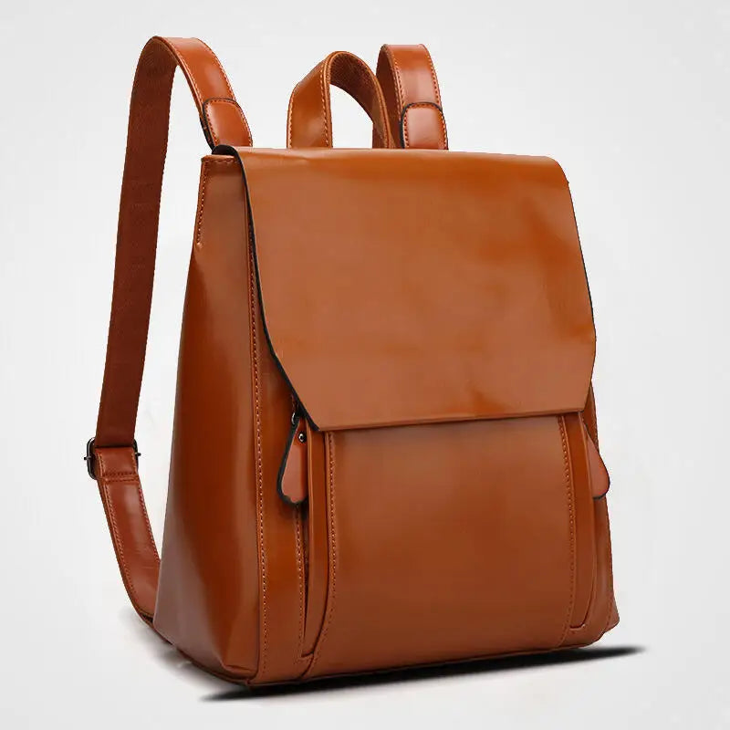 Carmine | Elegant PU Leather Laptop Backpack – Padded & Practical