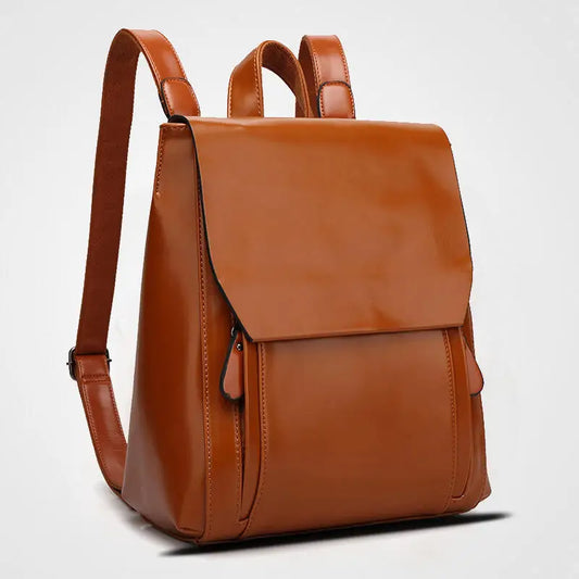 Carmine | Elegant PU Leather Laptop Backpack – Padded & Practical
