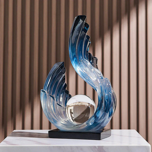 Ethereal Flow – Elegant Glass Ornament with Graceful Design