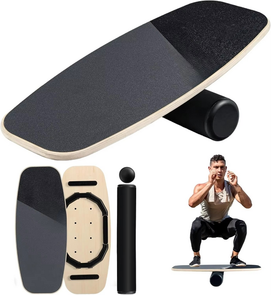 2-in-1 Balance Board Set with Roller & Ball – 9 Adjustable Modes Surf & Wobble Trainer