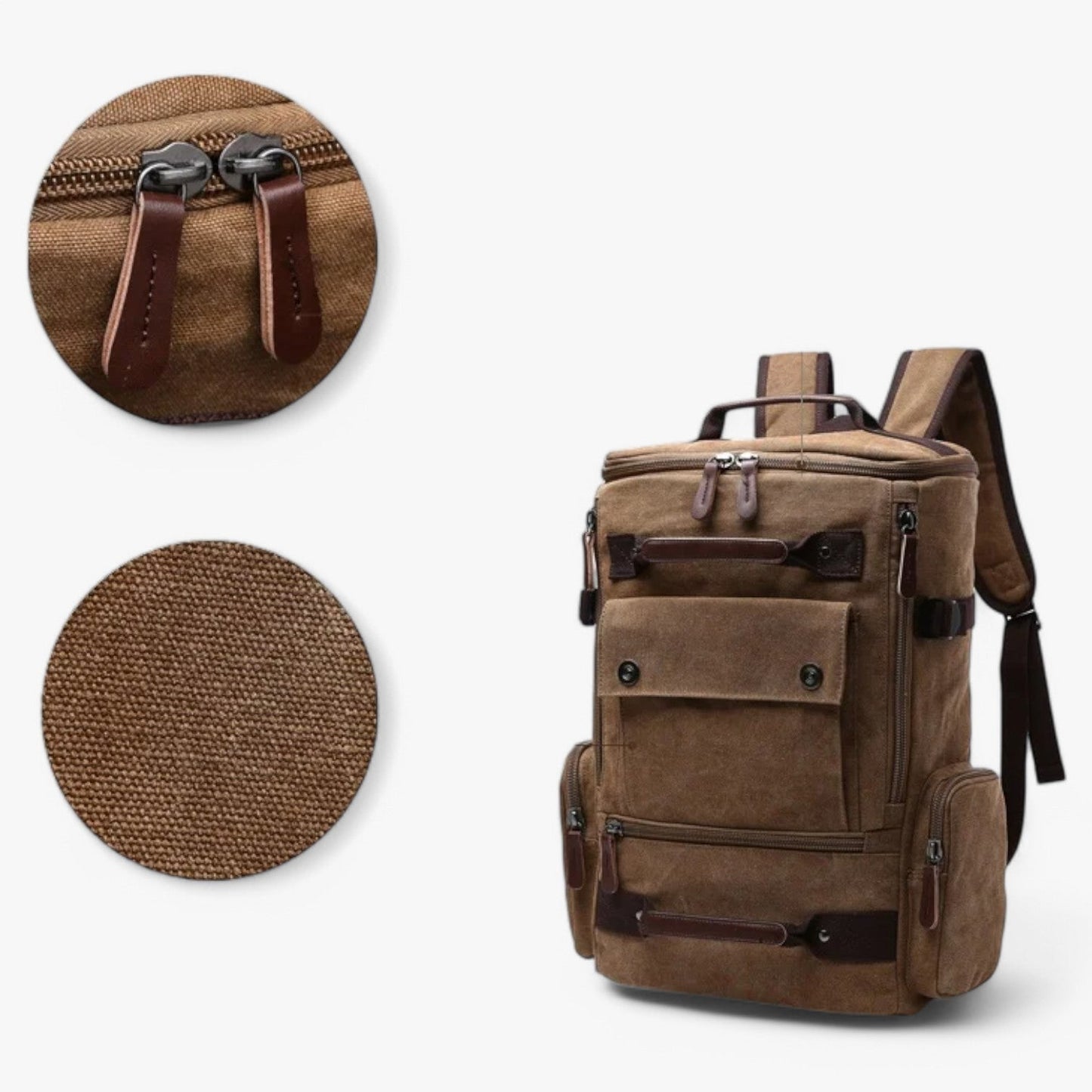 Vintage Canvas Backpack – Stylish & Functional with Laptop Compartment for Everyday & Adventure