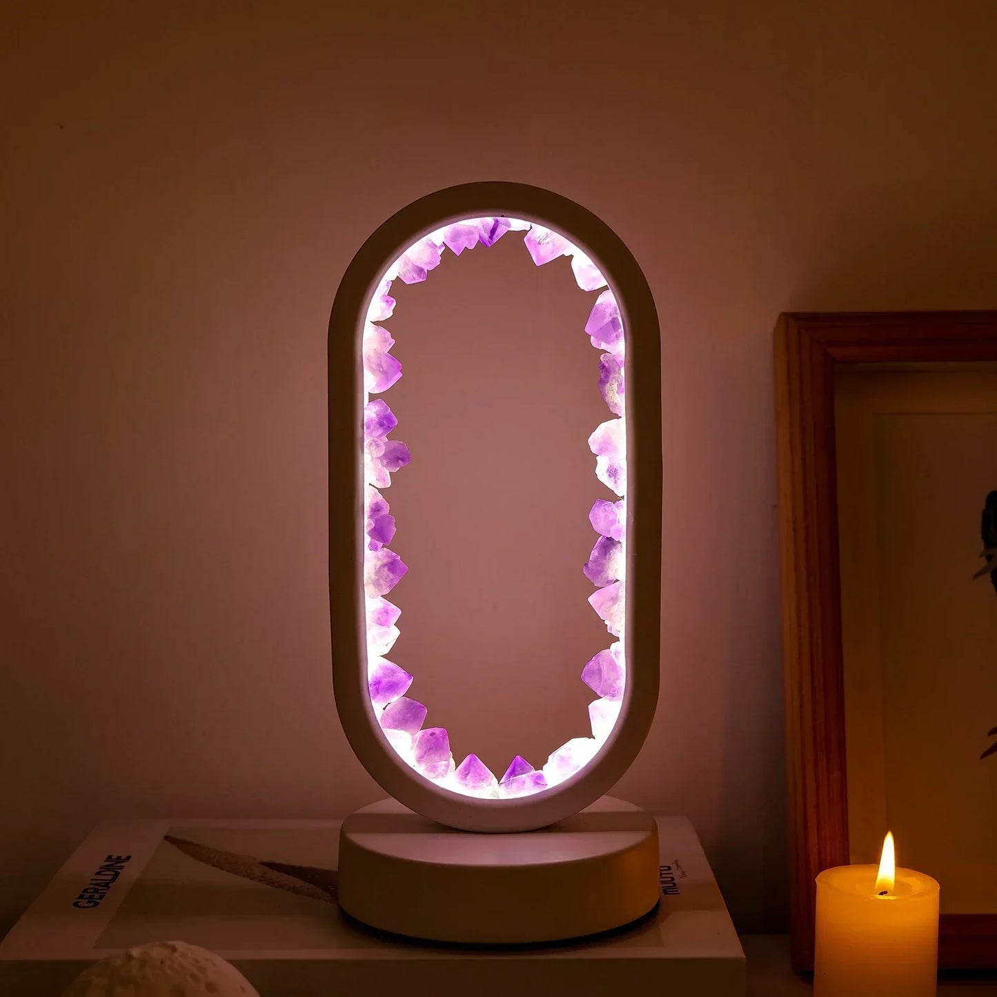 AuraStone | Natural Calming Amethyst Serenity Lamp