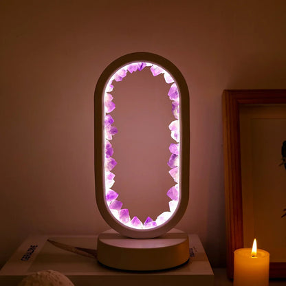 AuraStone | Natural Calming Amethyst Serenity Lamp