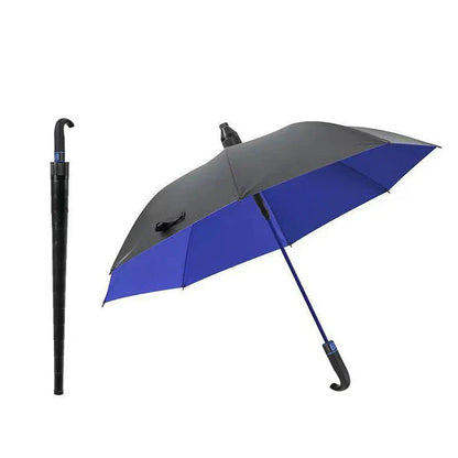 StormShield Heavy-Duty Windproof Umbrella with Curved Handle