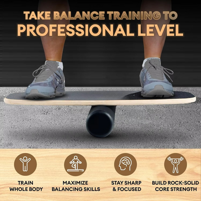 2-in-1 Balance Board Set with Roller & Ball – 9 Adjustable Modes Surf & Wobble Trainer
