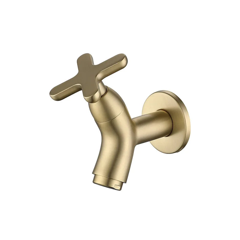 BrassFlow – Wall-Mounted Cold Water Tap in Solid Brass