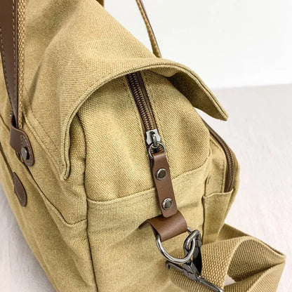 Max | Vintage Canvas Large Crossbody Messenger Travel Bag