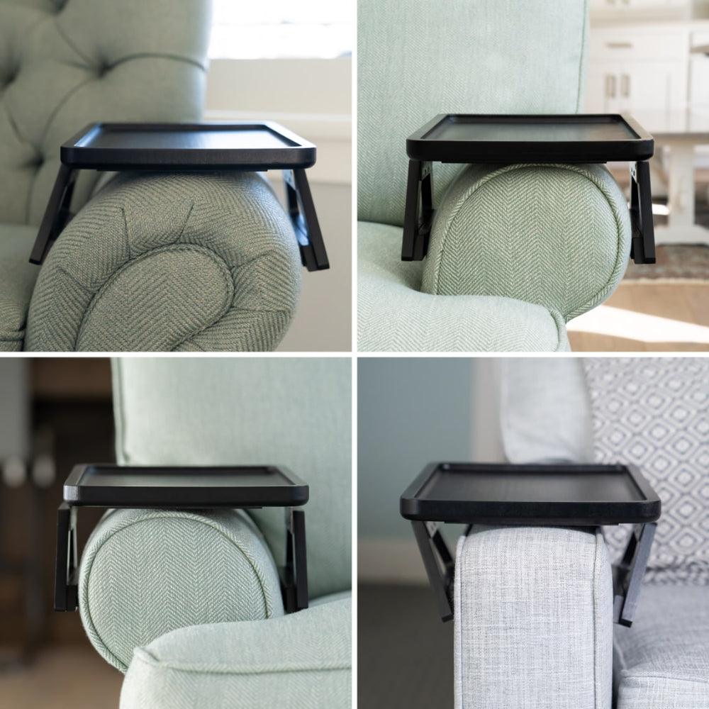 SofaMate – Adjustable Sofa Arm Tray Table for Drinks, Snacks & Remote Control Storage