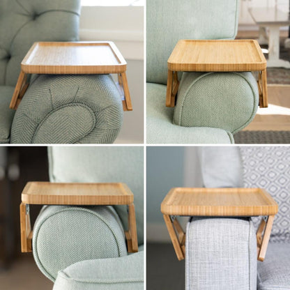 SofaMate – Adjustable Sofa Arm Tray Table for Drinks, Snacks & Remote Control Storage