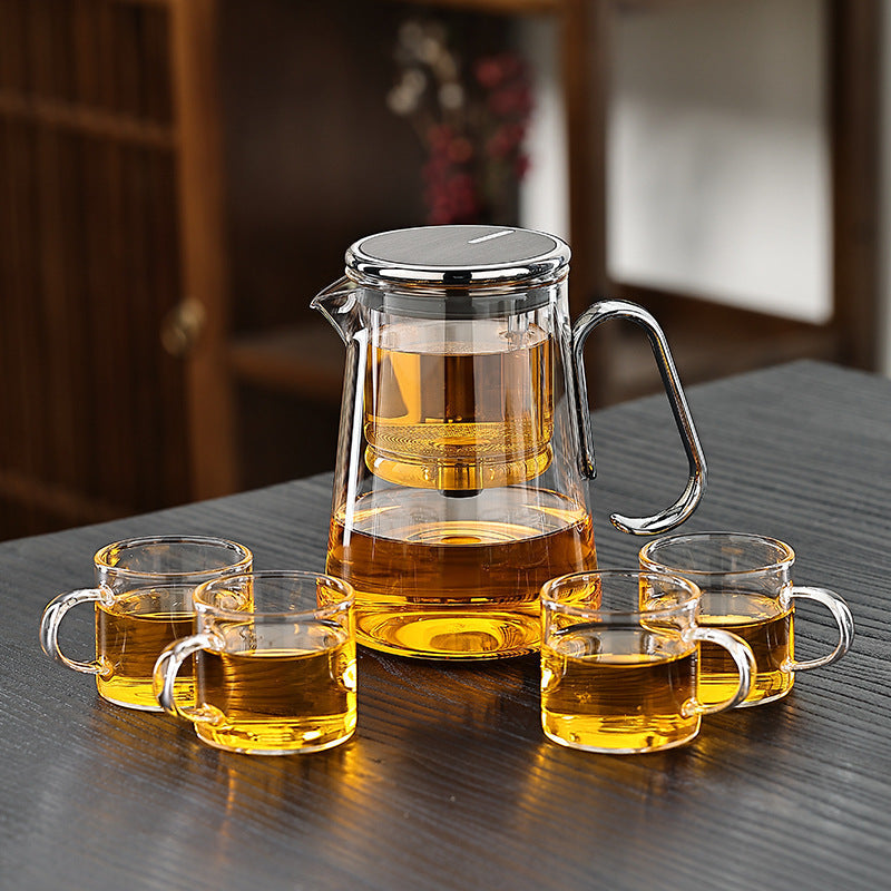 Solara – Magnetic Glass Teapot with Precision Tea Release & Stainless Steel Filter (700ml)