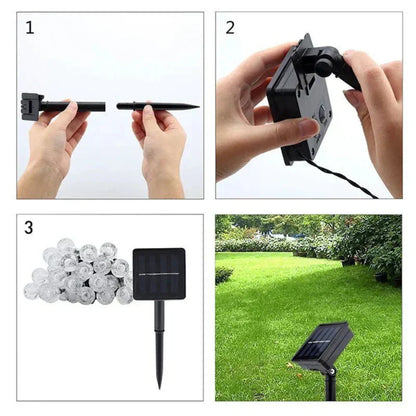 Solaria Outdoor Solar Fairy Lights – Waterproof LED Garden String Lights (9.5m)