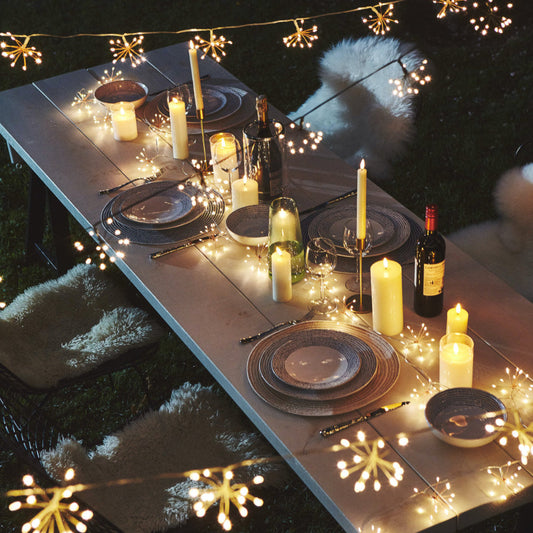 Starburra – Copper Starburst String Lights with Warm White LEDs for Indoor & Outdoor Decoration