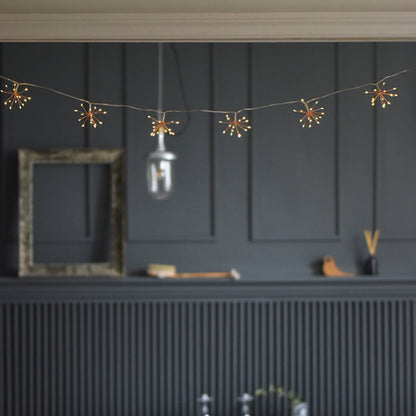 Starburra – Copper Starburst String Lights with Warm White LEDs for Indoor & Outdoor Decoration
